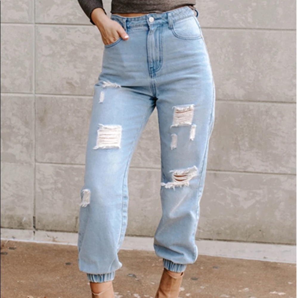 Kittenish Denim Joggers XL